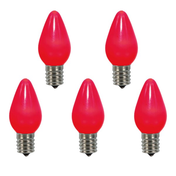 Holiday Bright Lights Holiday Bright Lights Incandescent C7 Red 25 ct Replacement Christmas Light Bulbs 1 ft., PK25 BU25C7-ORDA - main